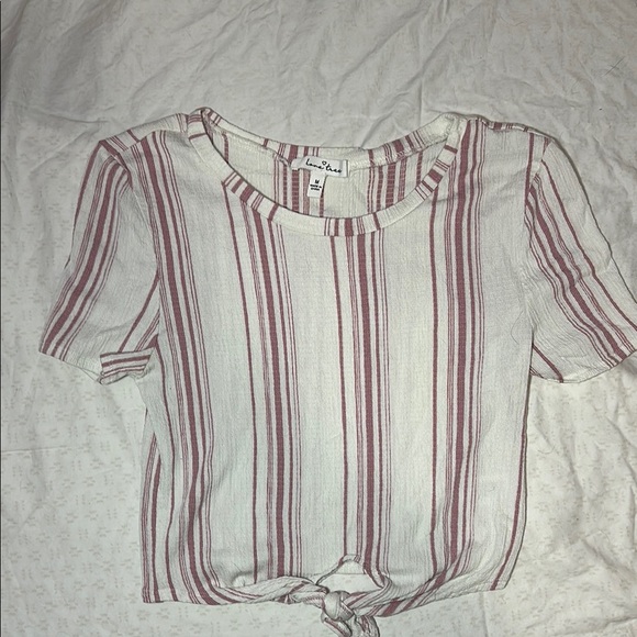Tie Front crop tee - Picture 1 of 2